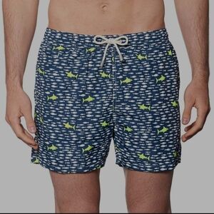 MC2 SAINT BARTH MENS NEON SHARKS SWIMM SHORTS XL